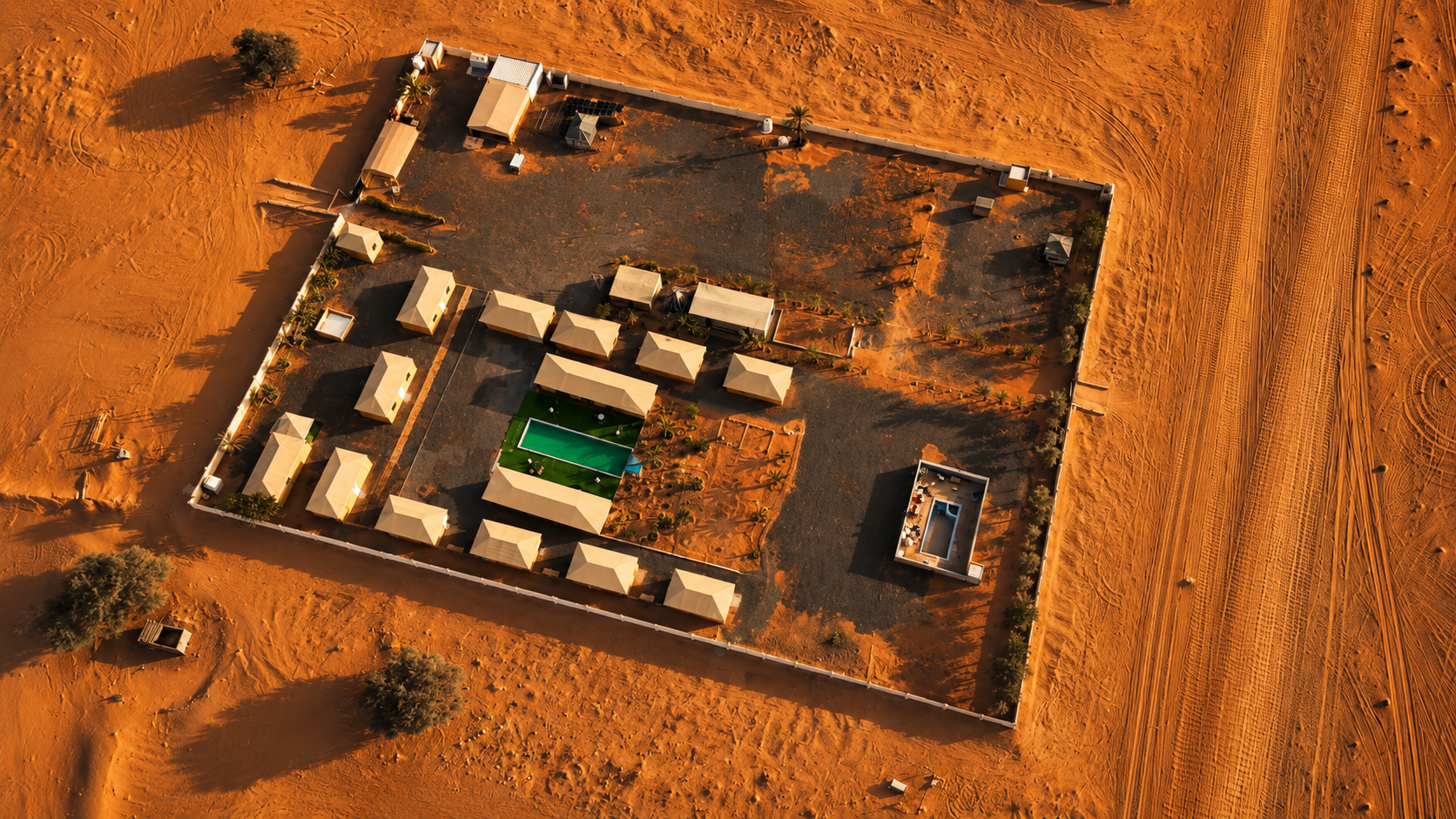 Sand Camp Oman aerial view Bidiyah
